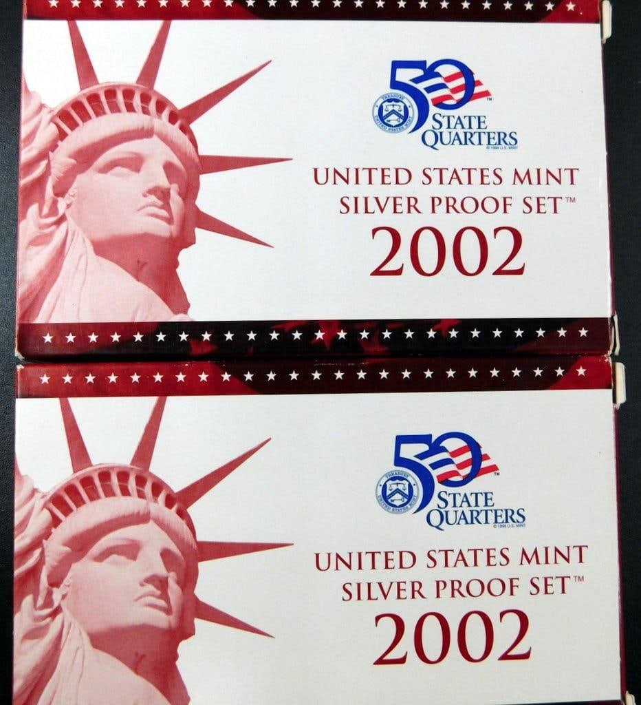 United States Mint 2001 and 2002 Silver Proof Quarter Sets, 4 Sets - 3
