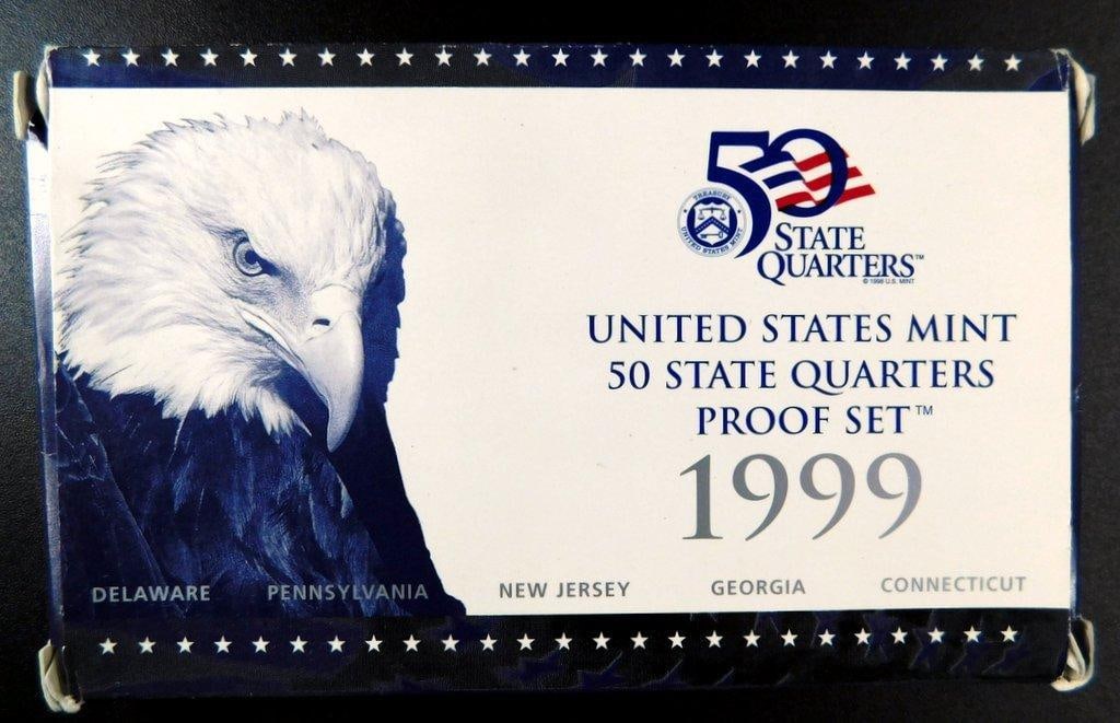 1999 United States Mint 50 State Quarters Proof Set, 2 Sets - 2