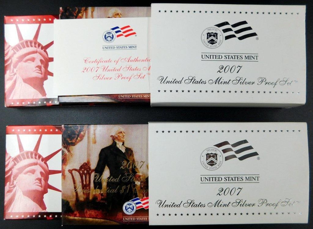 2007 United States Mint Silver Proof Sets with Original Packaging, (2) - 4