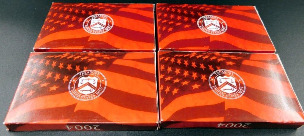 2003 and 2004 United States Mint Silver Proof Sets, (4 Sets) - 3