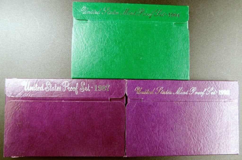 United States Mint Proof Sets (1987, 1992, 1994) in Original Packaging - 6