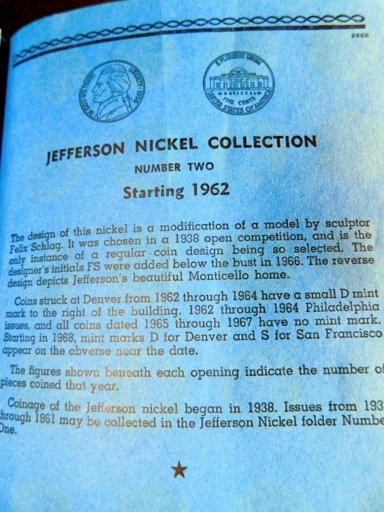 Two Whitman Coin Albums - Lincoln Cent (1909-1940) and Jefferson Nickel (Starting 1962) - 12