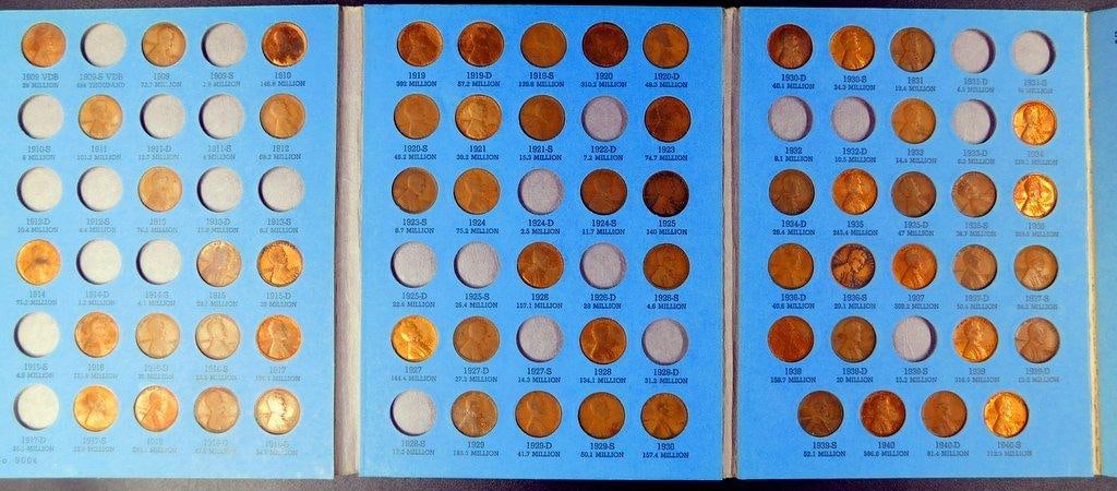 Two Whitman Coin Albums - Lincoln Cent (1909-1940) and Jefferson Nickel (Starting 1962) - 2
