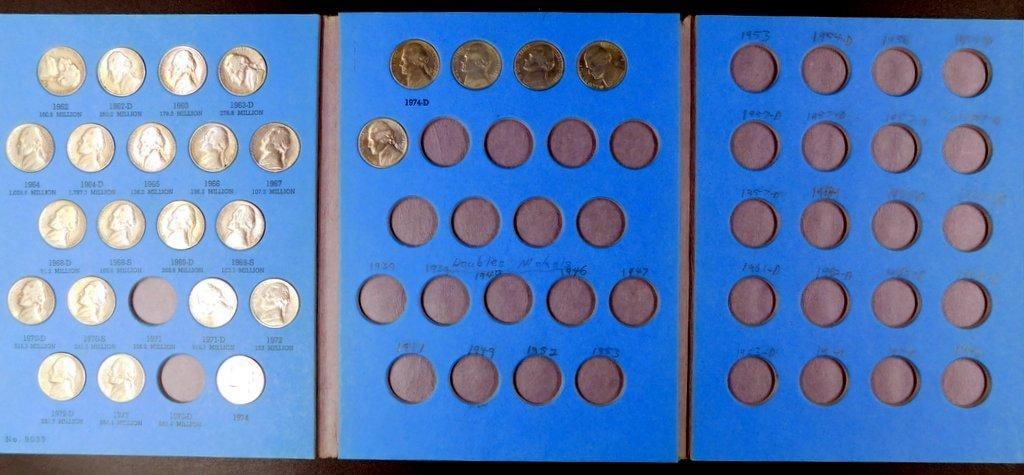 Two Whitman Coin Albums - Lincoln Cent (1909-1940) and Jefferson Nickel (Starting 1962) - 8