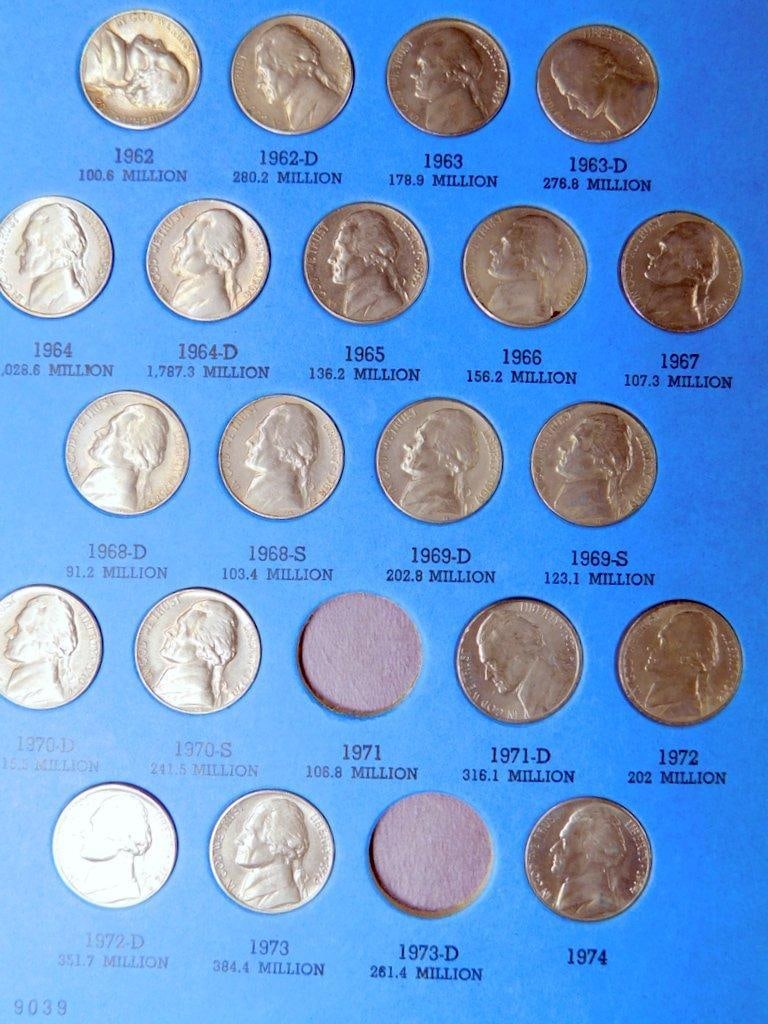 Two Whitman Coin Albums - Lincoln Cent (1909-1940) and Jefferson Nickel (Starting 1962) - 9