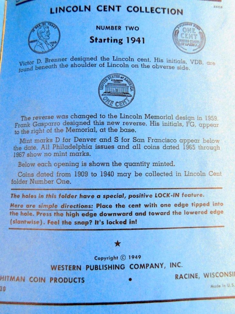 Lincoln Cent Collection Starting 1941, Volumes Two (2) by Whitman - 13