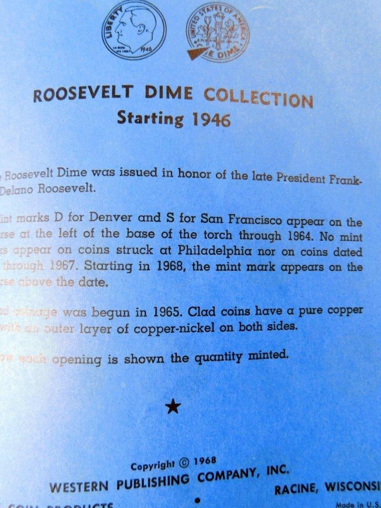 Jefferson Nickel (1938-1961) and Roosevelt Dime Albums Starting 1946, (2) - 13