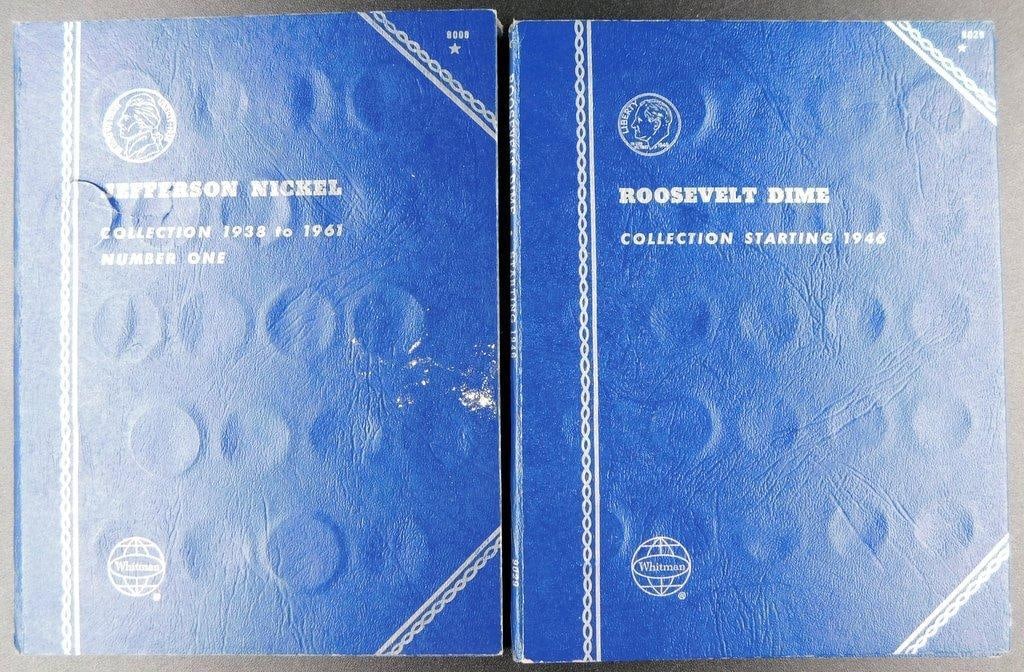 Jefferson Nickel (1938-1961) and Roosevelt Dime Albums Starting 1946, (2) - 2