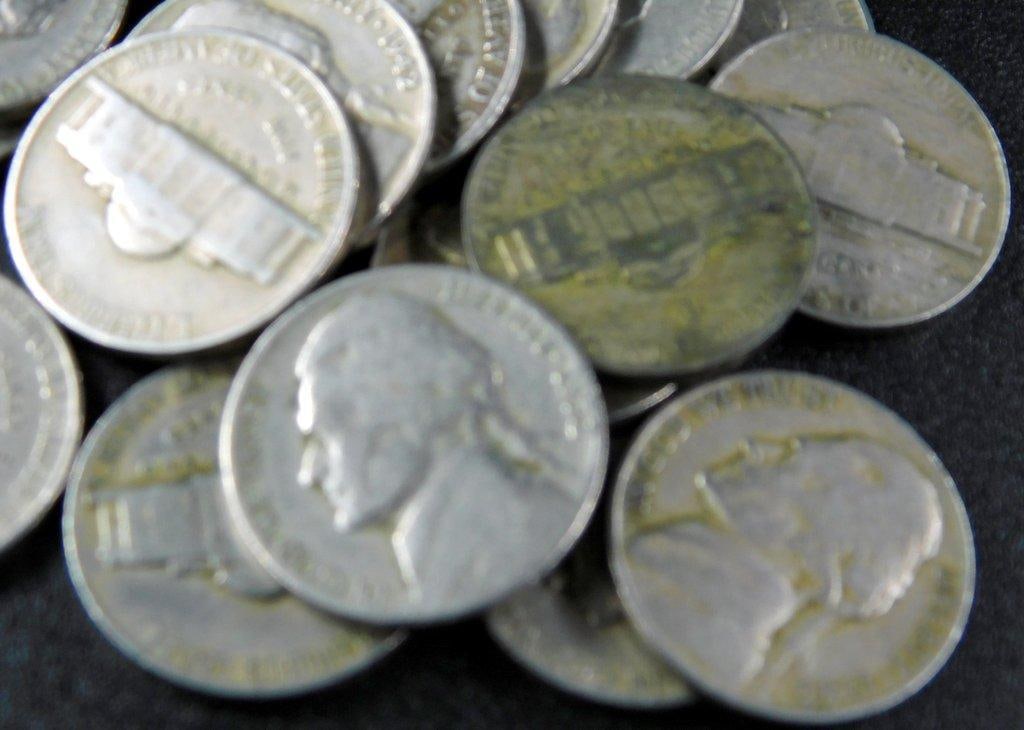 U.S. Coins Including Lincoln Wheat Cents and Jefferson Nickels, Unsearched - 5
