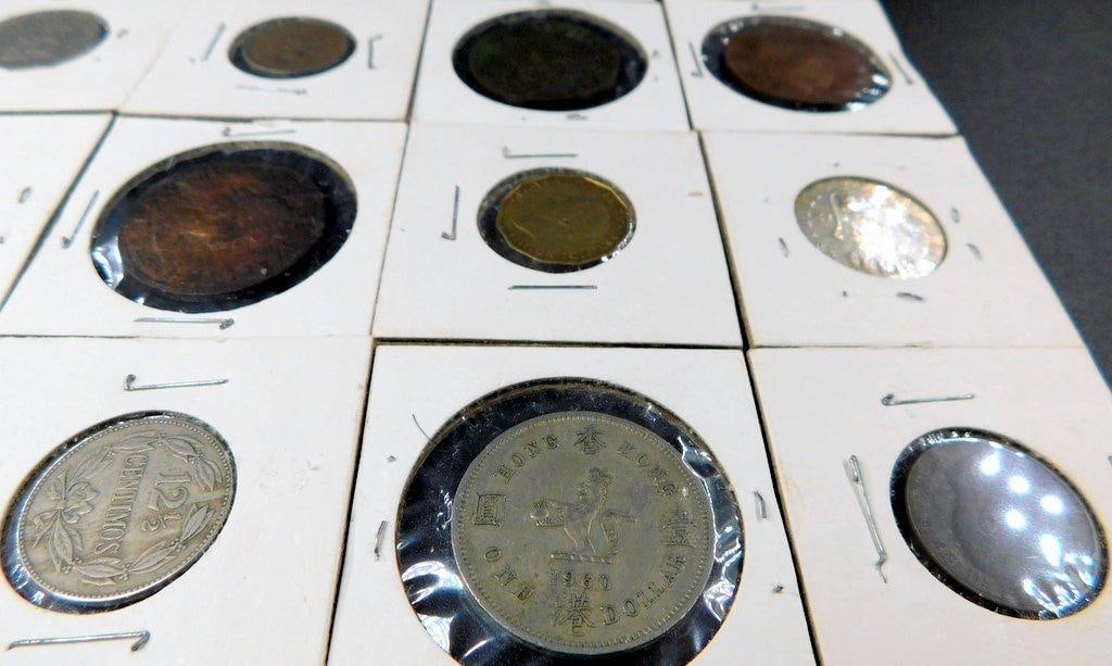 World Coins and Tokens in Card Holders - 11