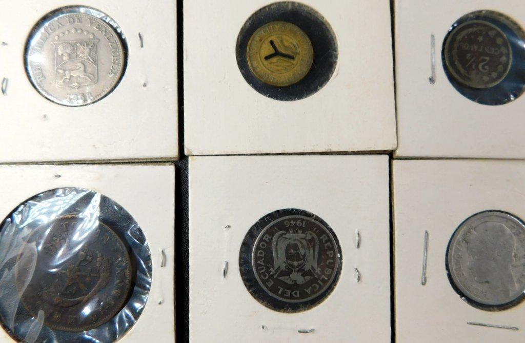 World Coins and Tokens in Card Holders - 7
