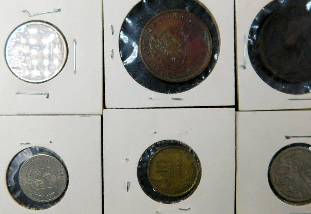 World Coins and Tokens in Card Holders - 8