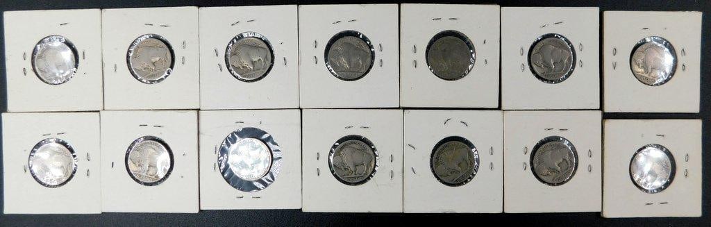 Buffalo Nickels, Various Dates and Conditions, (14) - 11