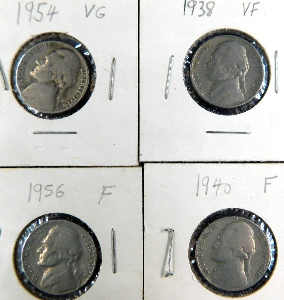 Grouping of Jefferson Nickels w/ Various Grades and Dates, (19) - 3