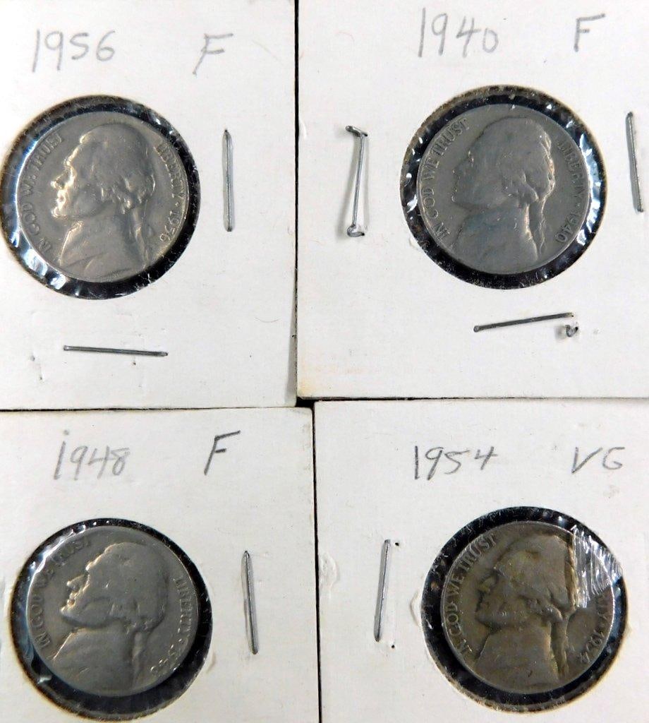 Grouping of Jefferson Nickels w/ Various Grades and Dates, (19) - 6
