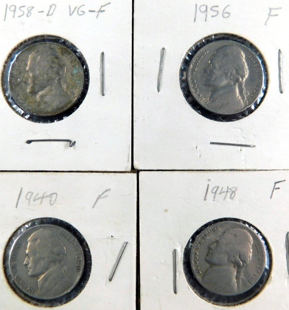 Grouping of Jefferson Nickels w/ Various Grades and Dates, (19) - 7