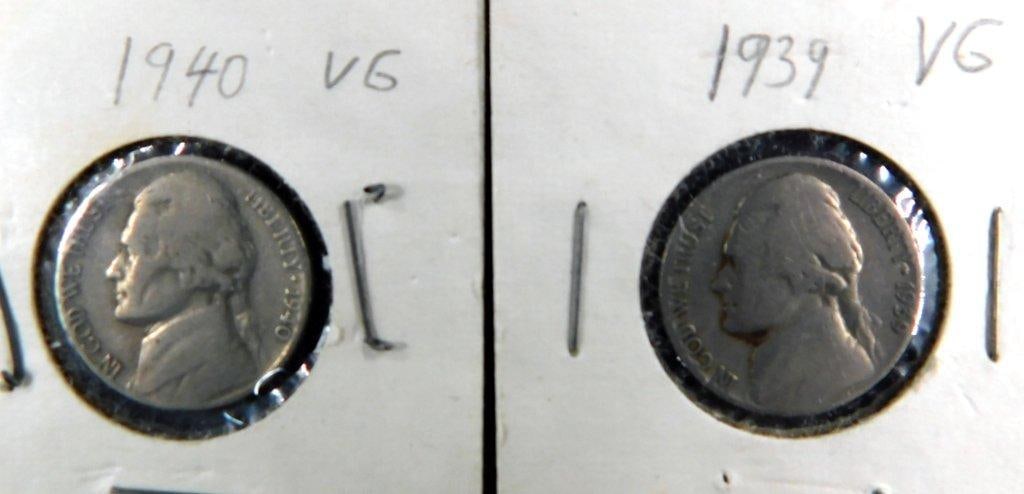Grouping of Jefferson Nickels w/ Various Grades and Dates, (19) - 8