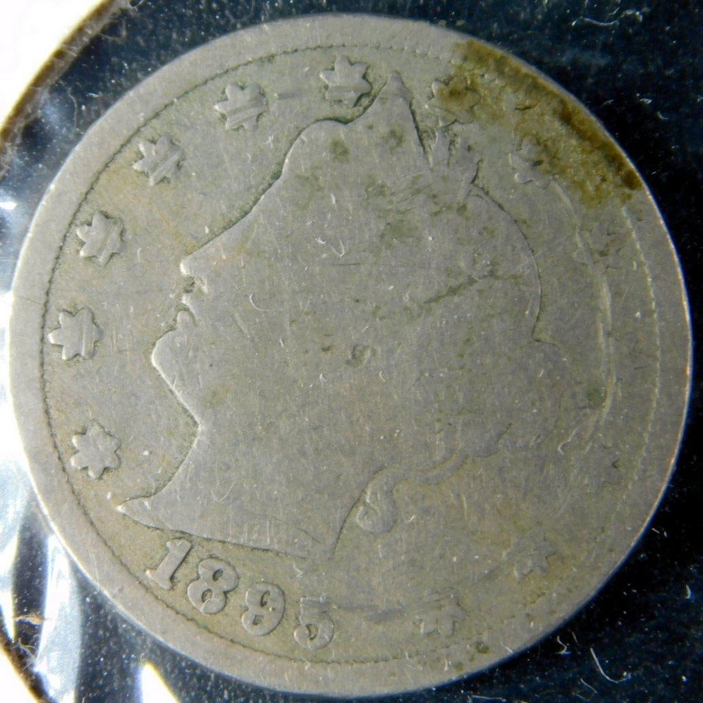 U.S. Coins Including 1895 Liberty Nickel, 1955-S Wheat Penny, and Bicentennial Coins - 4