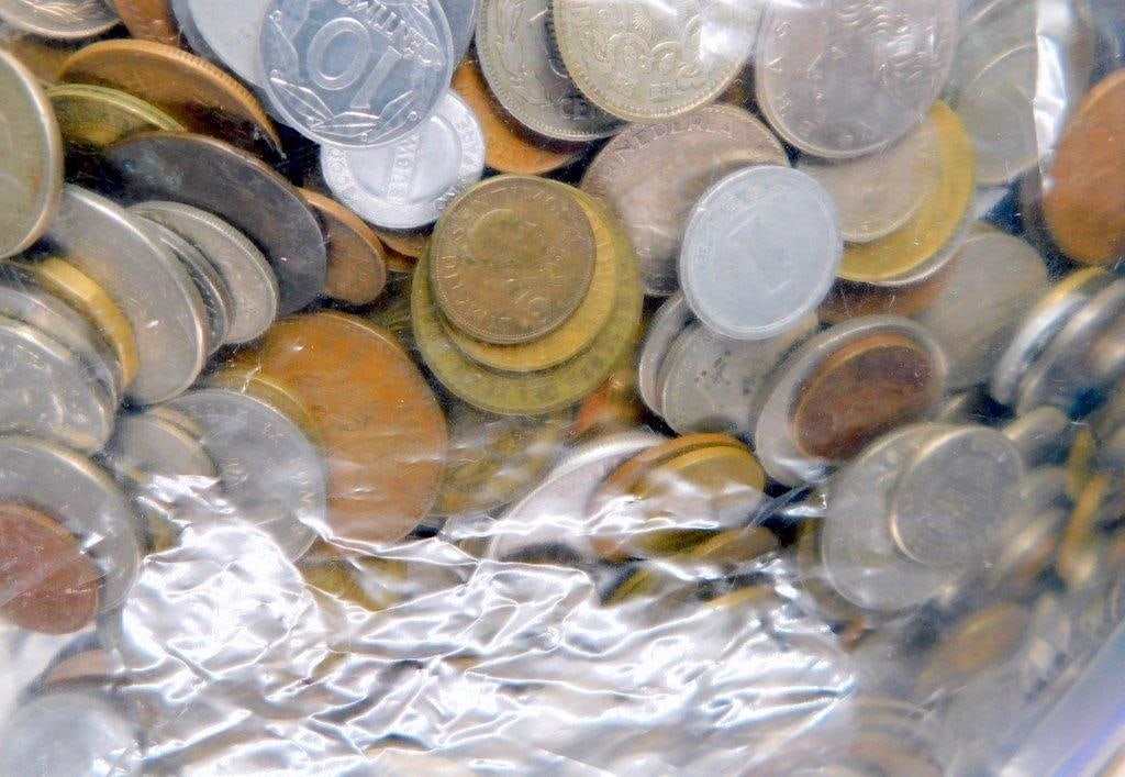 Large Grouping of Canadian and World Coins in Holders and Bag - 17
