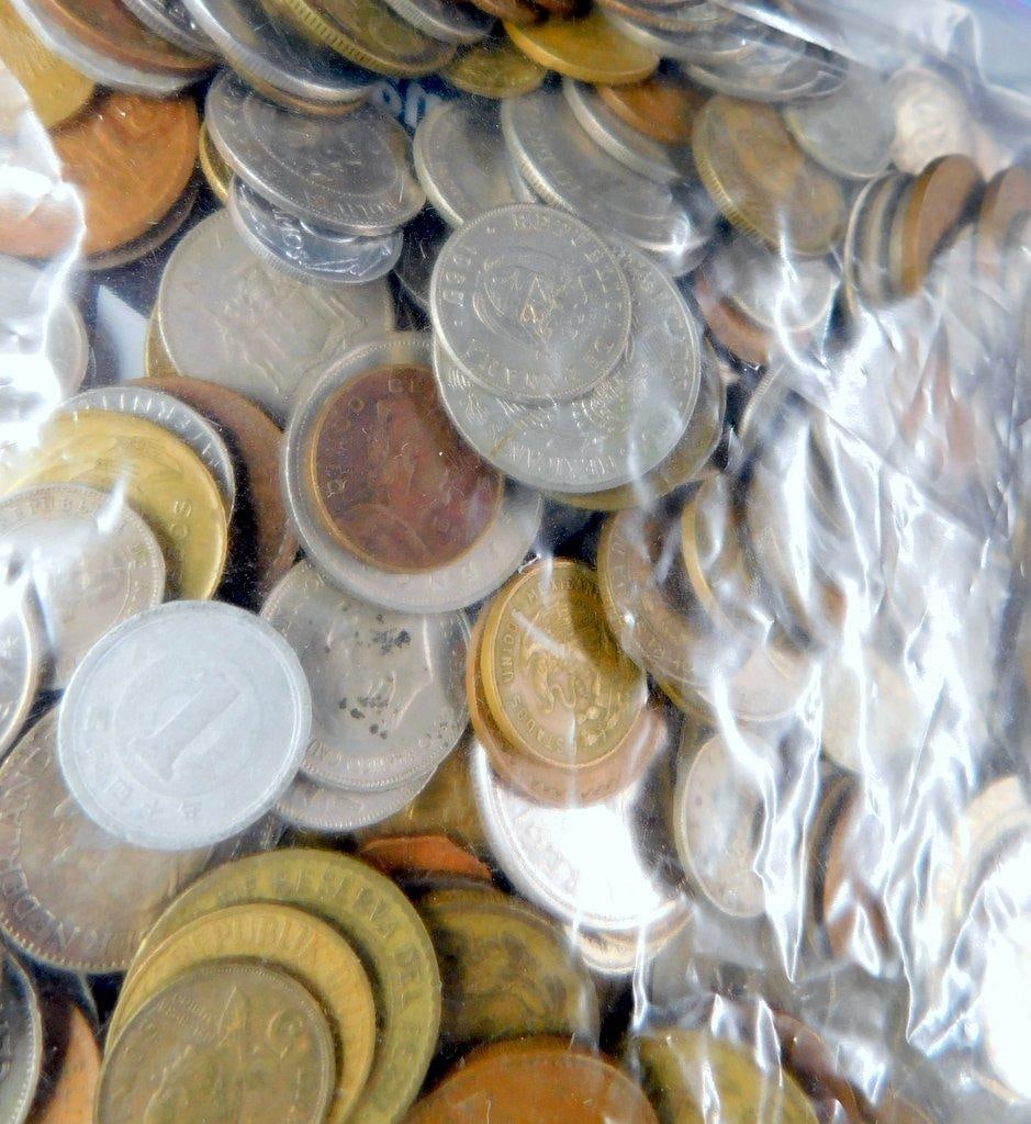 Large Grouping of Canadian and World Coins in Holders and Bag - 18