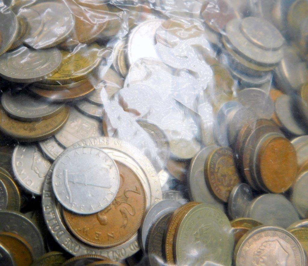 Large Grouping of Canadian and World Coins in Holders and Bag - 20