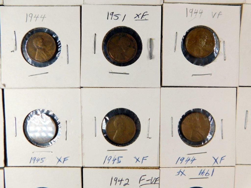 U.S. Lincoln Wheat Cents Grouping in Individual Holders, (86) - 10