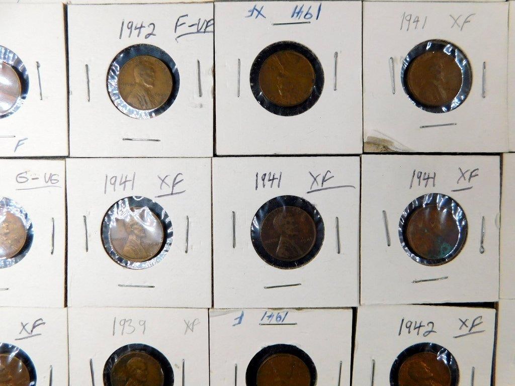 U.S. Lincoln Wheat Cents Grouping in Individual Holders, (86) - 13