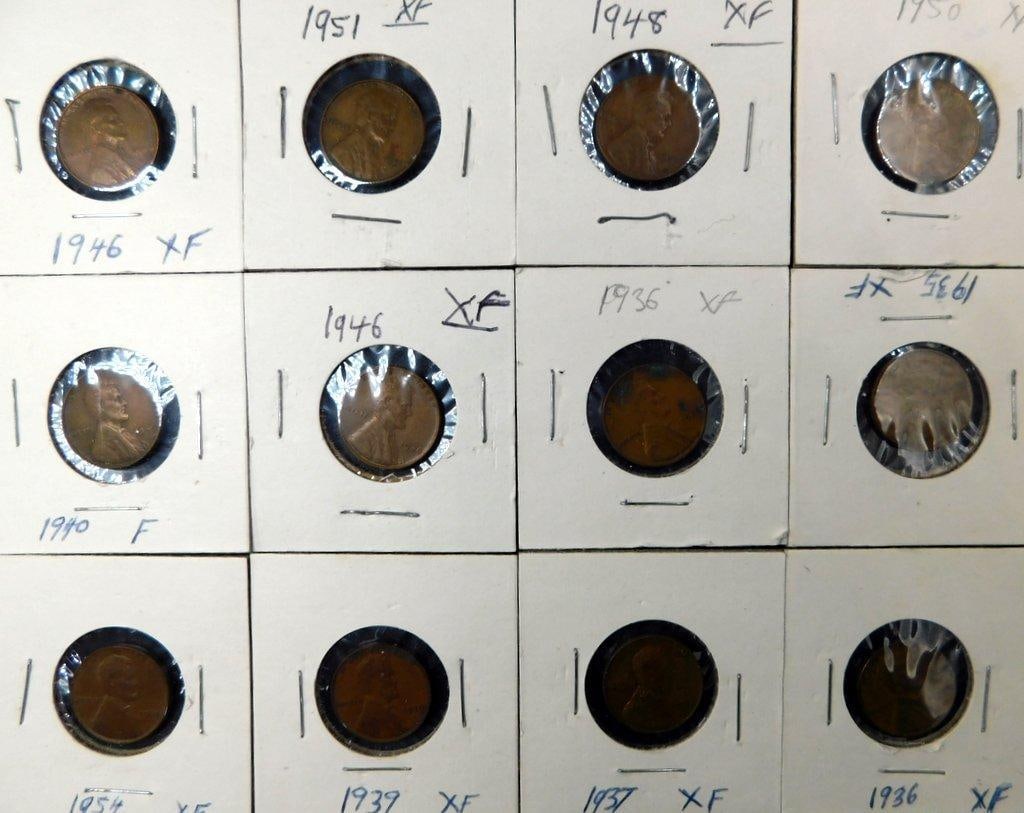 U.S. Lincoln Wheat Cents Grouping in Individual Holders, (86) - 15