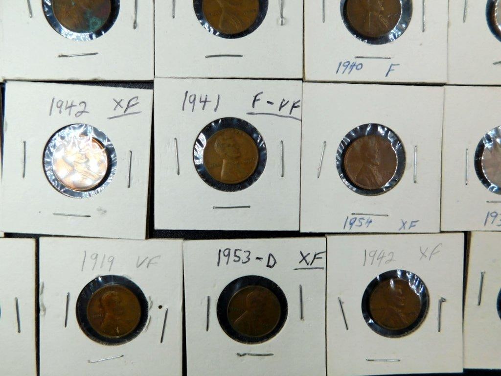 U.S. Lincoln Wheat Cents Grouping in Individual Holders, (86) - 17