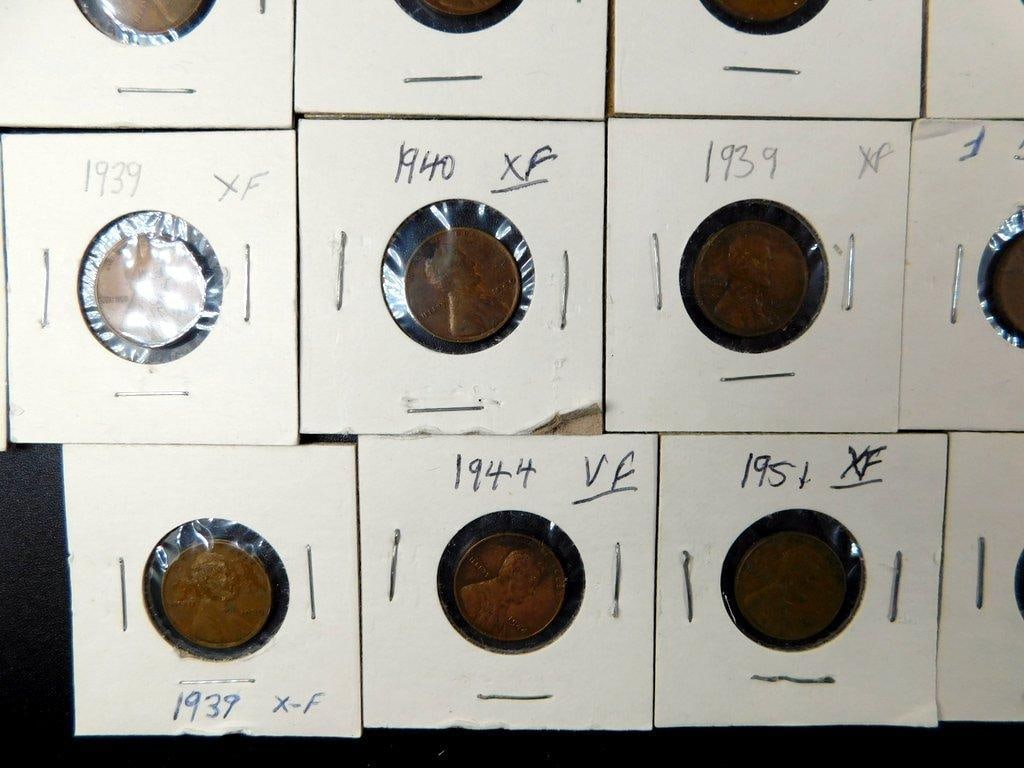 U.S. Lincoln Wheat Cents Grouping in Individual Holders, (86) - 19