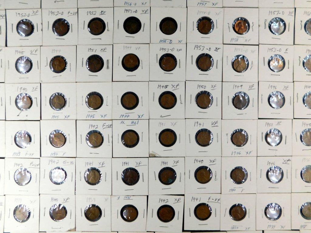 U.S. Lincoln Wheat Cents Grouping in Individual Holders, (86) - 20