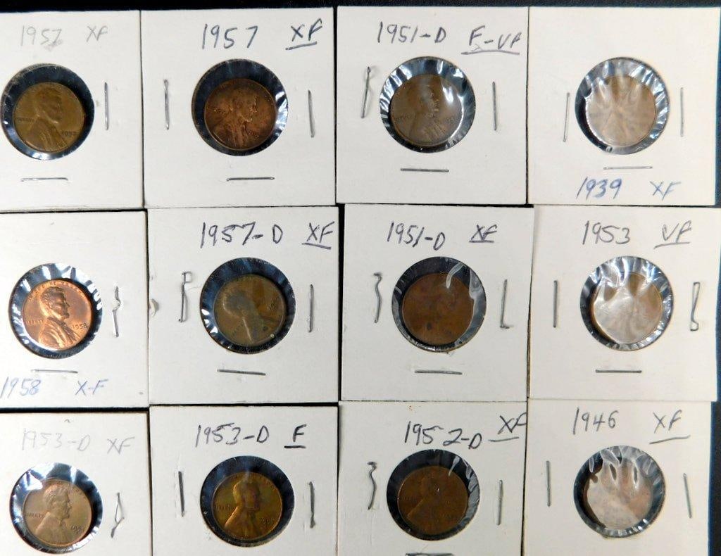 U.S. Lincoln Wheat Cents Grouping in Individual Holders, (86) - 6