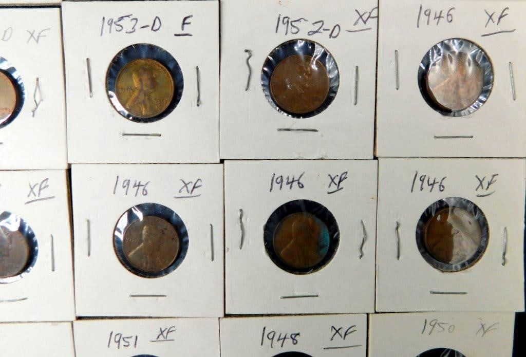 U.S. Lincoln Wheat Cents Grouping in Individual Holders, (86) - 7