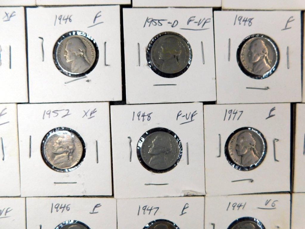 Jefferson Nickels Grouping in Individual Holders, (82) - 11
