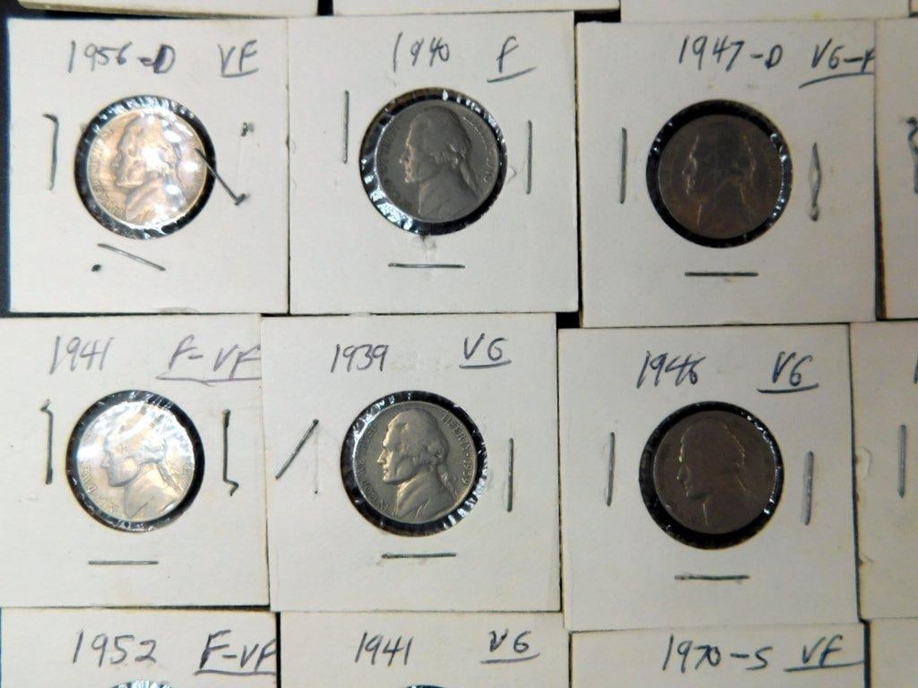 Jefferson Nickels Grouping in Individual Holders, (82) - 13