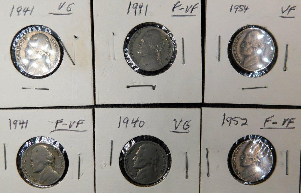Jefferson Nickels Grouping in Individual Holders, (82) - 16