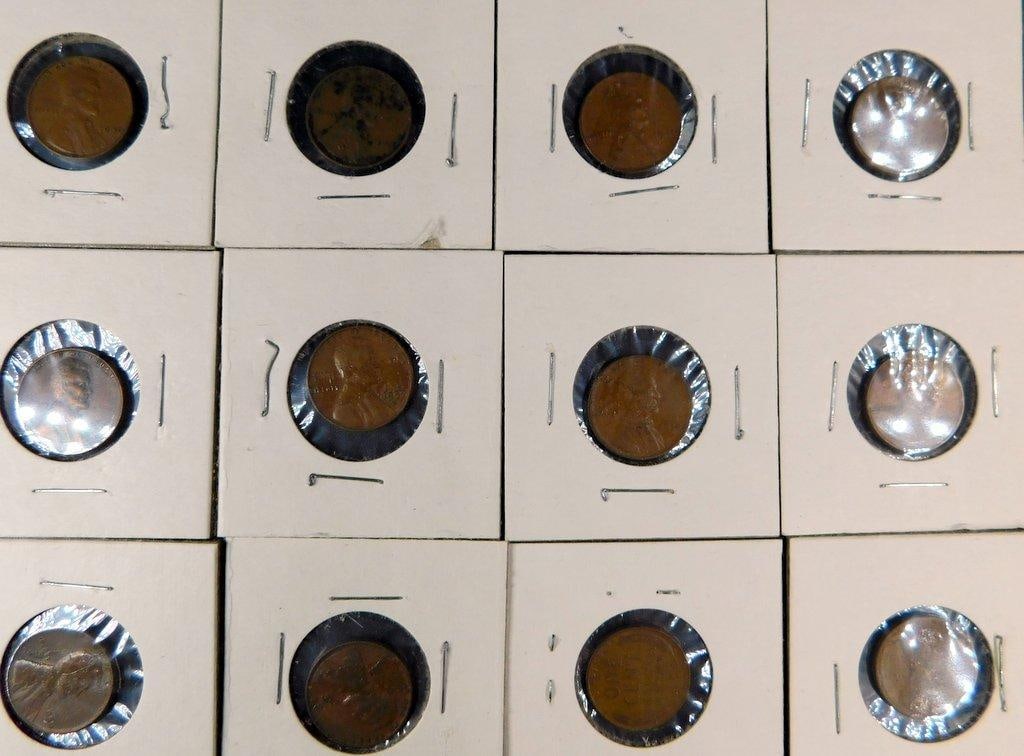 Grouping of Lincoln Wheat Pennies in Holders, (51) - 4