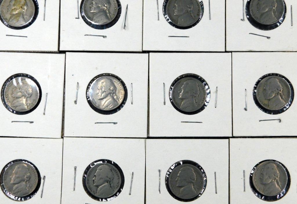 Groupinhg of Buffalo and Jefferson Nickels in Coin Holders, (33) - 12