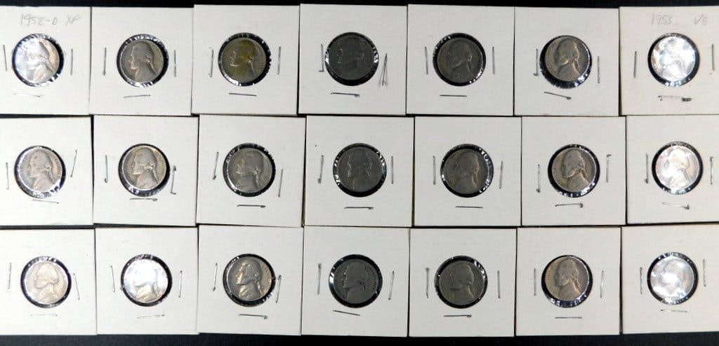 Groupinhg of Buffalo and Jefferson Nickels in Coin Holders, (33) - 8