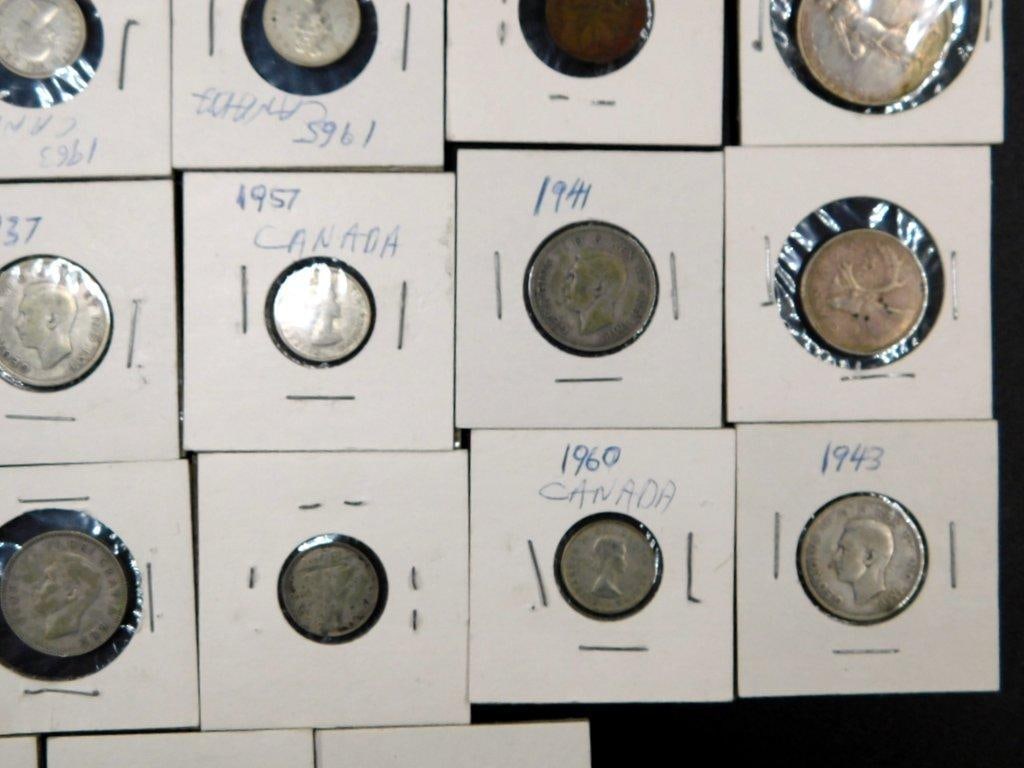 World Coins in Cardboard Holders, Includes Various Countries and Dates, (46) - 10