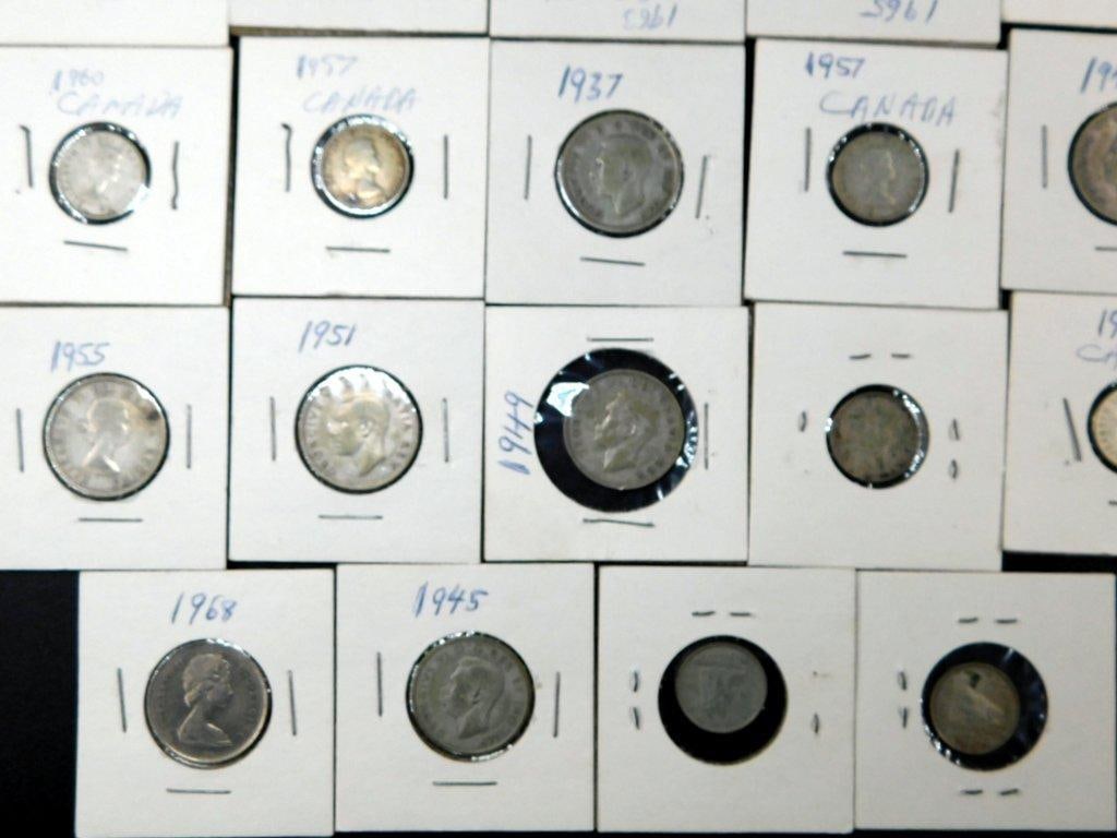 World Coins in Cardboard Holders, Includes Various Countries and Dates, (46) - 11