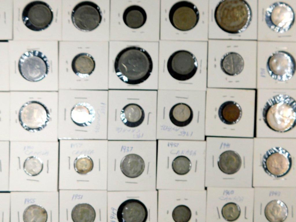 World Coins in Cardboard Holders, Includes Various Countries and Dates, (46) - 12
