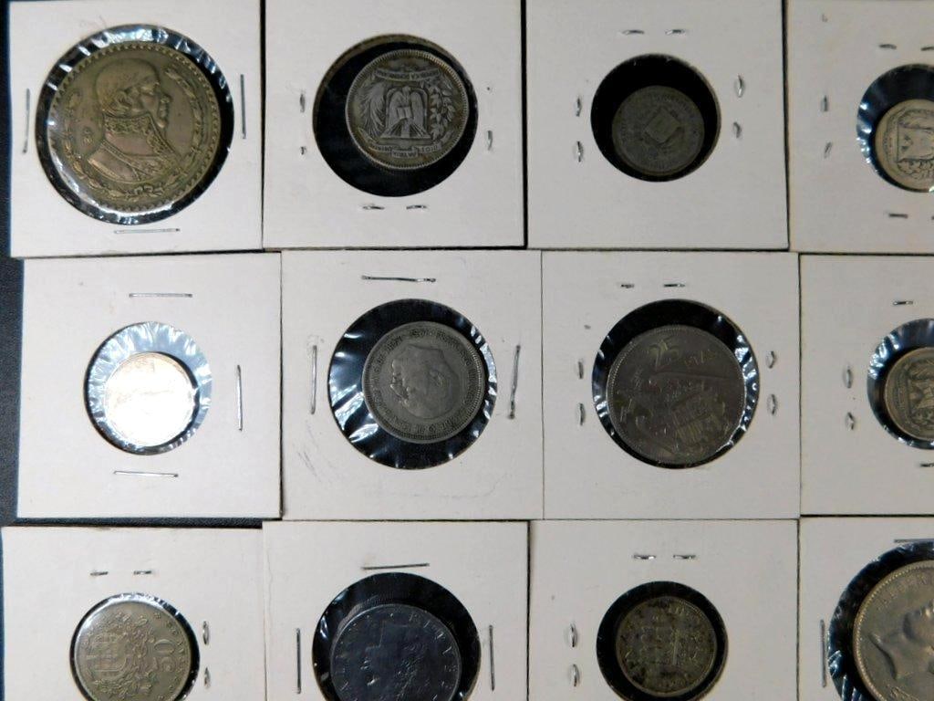 World Coins in Cardboard Holders, Includes Various Countries and Dates, (46) - 2
