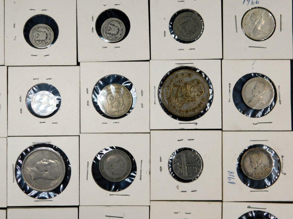 World Coins in Cardboard Holders, Includes Various Countries and Dates, (46) - 4