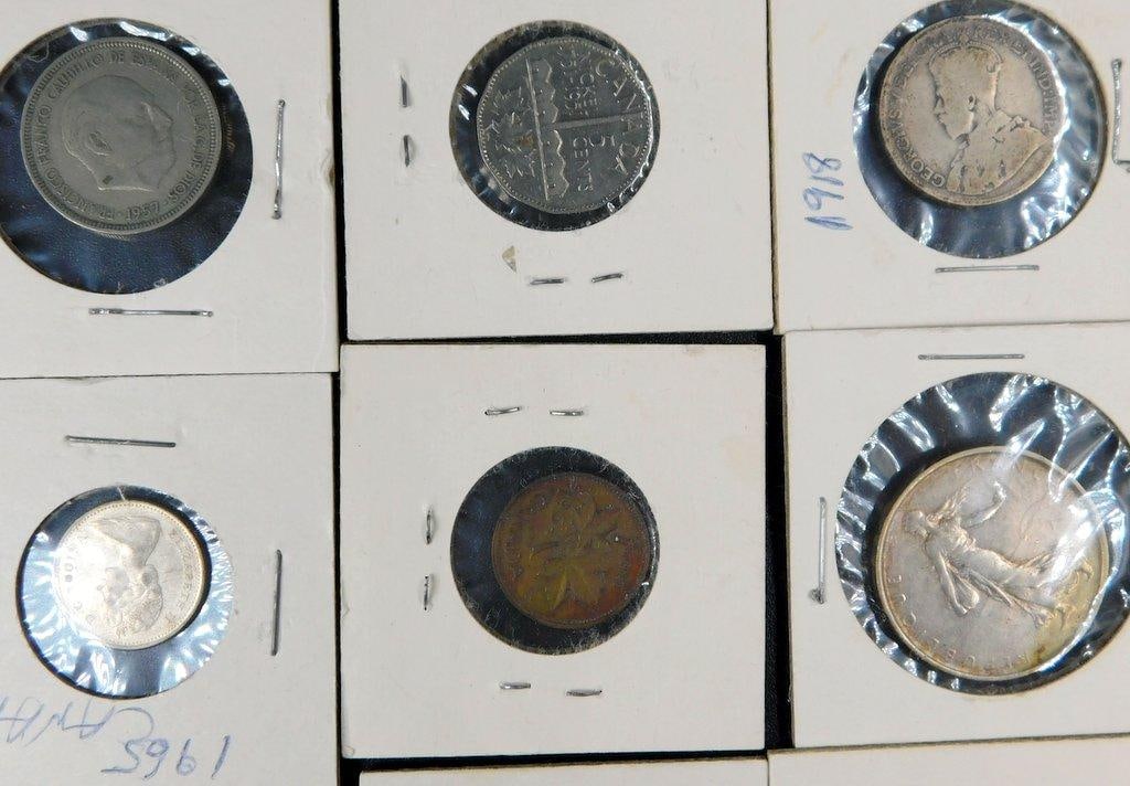 World Coins in Cardboard Holders, Includes Various Countries and Dates, (46) - 5
