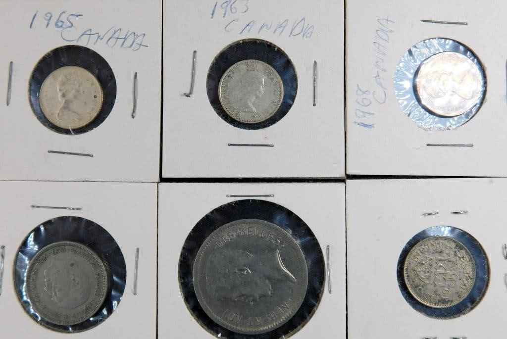 World Coins in Cardboard Holders, Includes Various Countries and Dates, (46) - 6