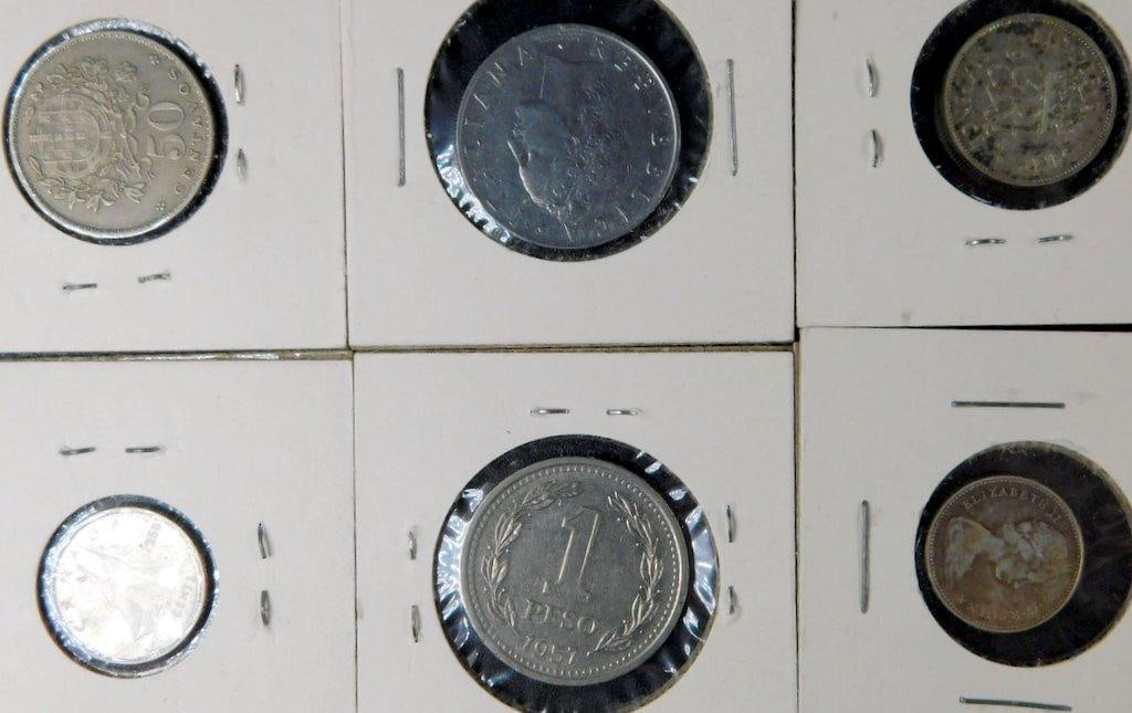 World Coins in Cardboard Holders, Includes Various Countries and Dates, (46) - 7