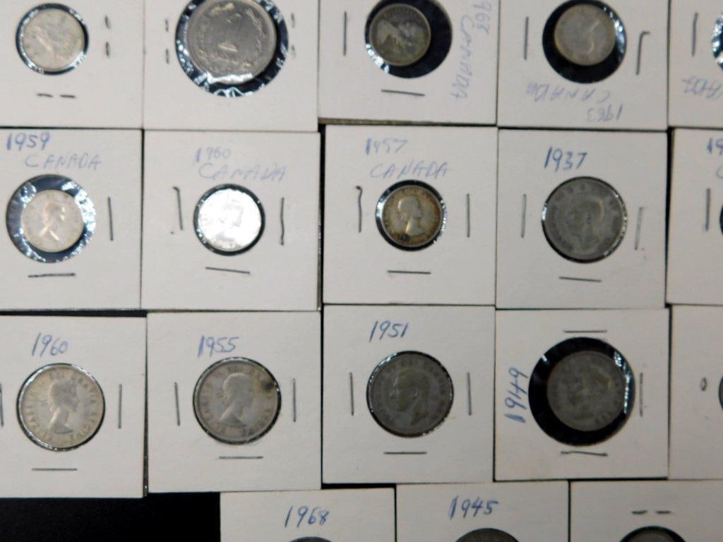 World Coins in Cardboard Holders, Includes Various Countries and Dates, (46) - 8