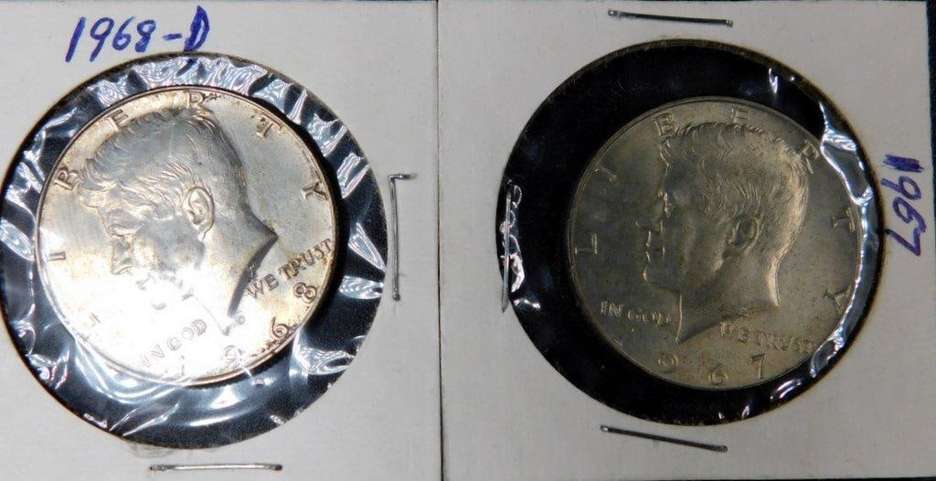 U.S. Half Dollars and Quarters, Dates 19541968 - 3