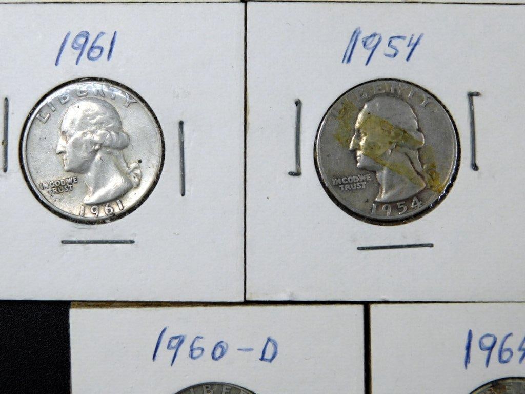 U.S. Half Dollars and Quarters, Dates 19541968 - 6